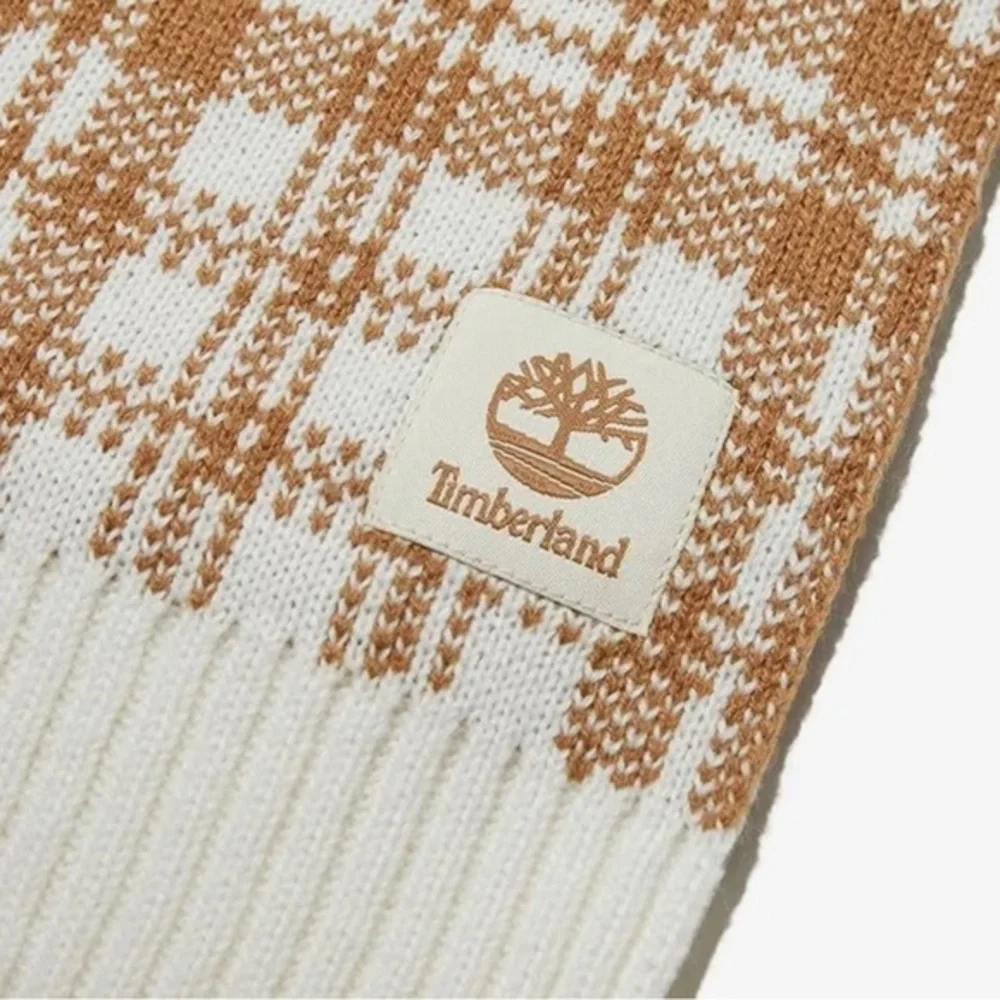 Timberland Scarf Buffalo Plaid Beige NWT Fall Cozy‎ Soft